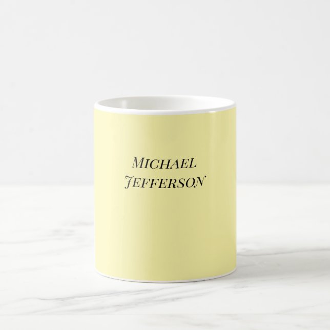 Classical Creative Trendy Cream Color Coffee Mug (Center)