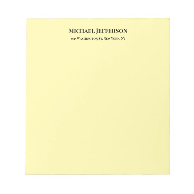 Classical Creative Trendy Cream Color Notepad (Front)