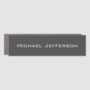 Classical Creative Trendy Dark Grey & White Car Magnet