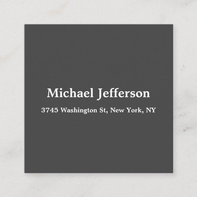 Classical Creative Trendy Dark Grey & White Enclosure Card (Front)