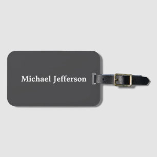 Classical Creative Trendy Dark Grey & White Luggage Tag