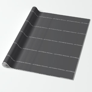 Classical Creative Trendy Dark Grey & White Wrapping Paper