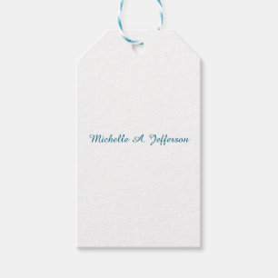 Classical Creative Trendy White Ocean Blue Gift Tags
