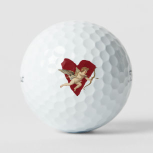Classical Cupid Romantic Modern Wedding Elegant  Golf Balls