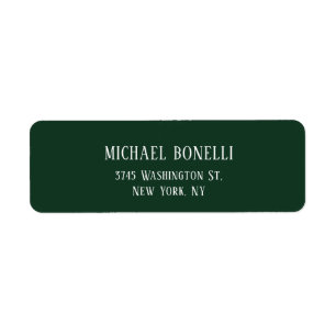 Classical Dark Green Elegant Serif Font Minimalist Label