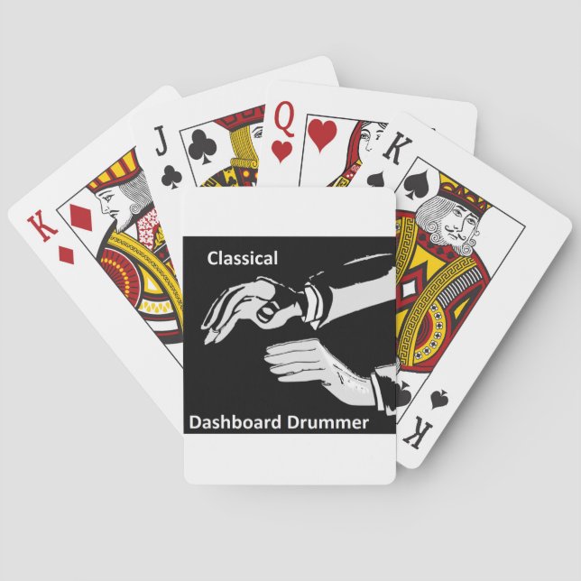 Classical Dashboard drummer wear Poker Cards (Back)