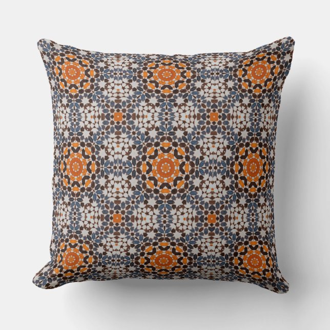 Classical Decorative Geometric Patterns Throw Pillow (Front)