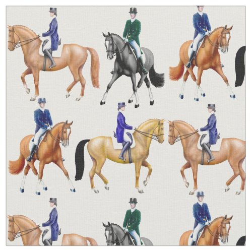 Classical Dressage Horse Equestrian Fabric