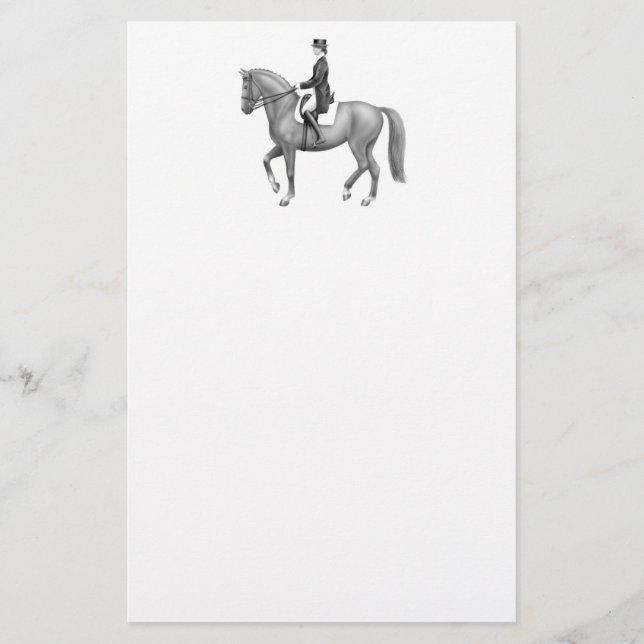 Classical Dressage Horse Stationery (Front)