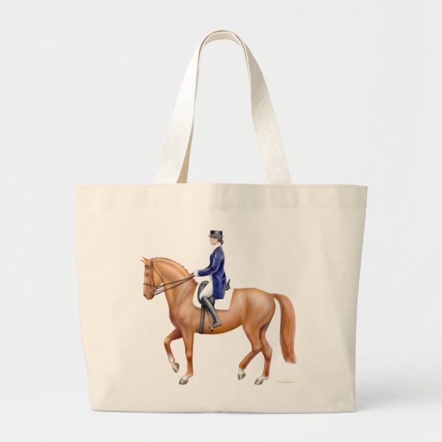 Classical Dressage Horse Tote Bag (Front)