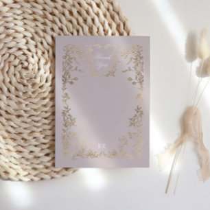 Classical Elegant Crest Monogram Wedding Thank You Card