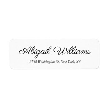Classical Elegant Handwriting Script White Label by made_in_atlantis at Zazzle