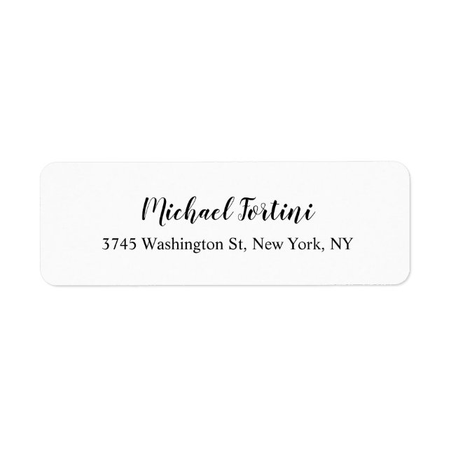 Classical Elegant Minimalist Exclusive Plain Label (Front)