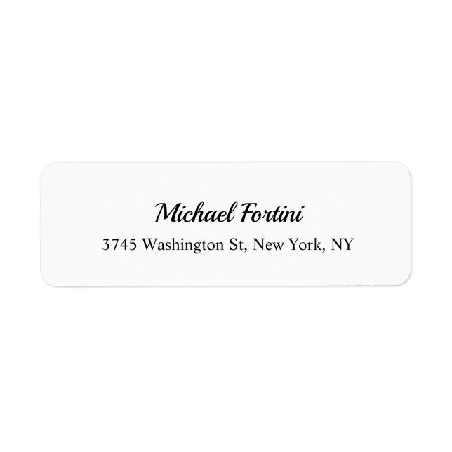 Classical Elegant Minimalist Exclusive Plain Label (Front)