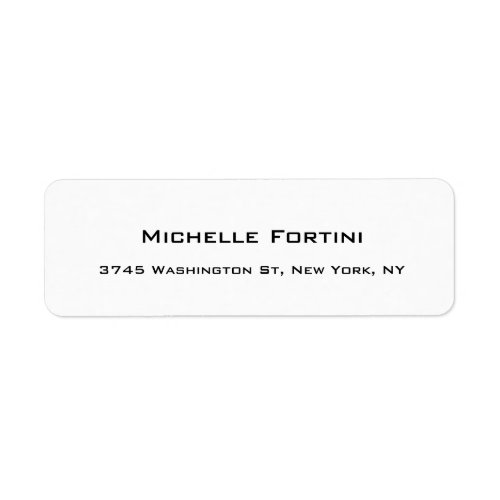 Classical Elegant Minimalist Exclusive Plain Label