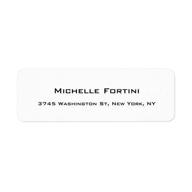 Classical Elegant Minimalist Exclusive Plain Label (Front)