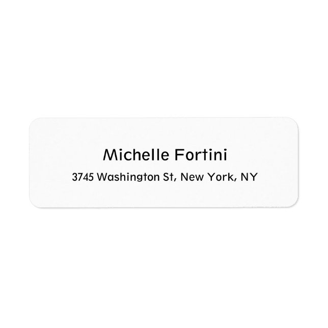 Classical Elegant Minimalist Plain Label (Front)