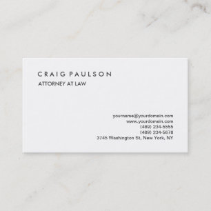 Classical Elegant Plain Professional Business Card