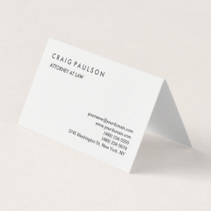 Classical Elegant Plain Professional Business Card