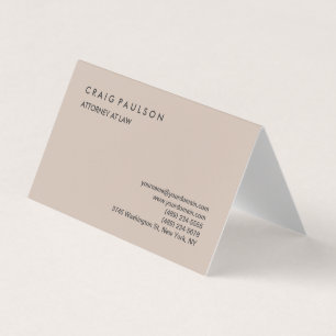 Classical Elegant Plain Professional Business Card
