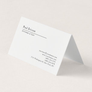 Classical Elegant Plain Professional Business Card