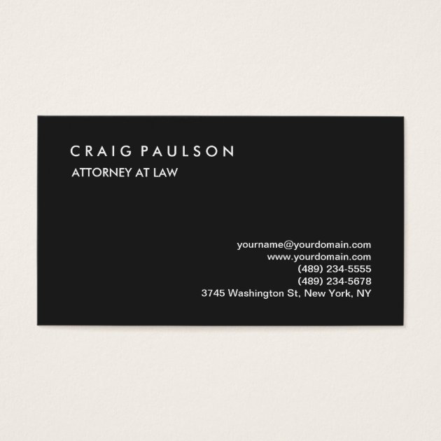Classical Elegant Plain Professional Grey Business Card