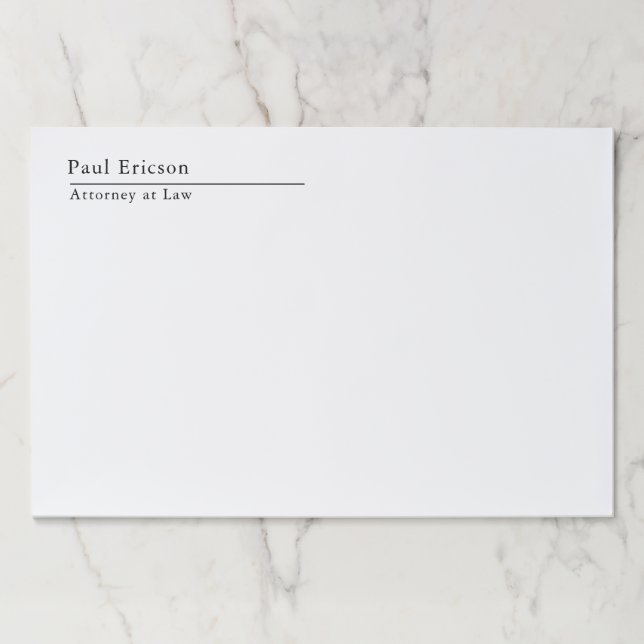 Classical Elegant Plain Professional Paper Pad (Front)