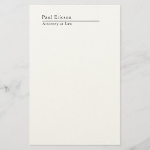 Classical Elegant Plain Professional Stationery