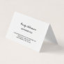 Classical Elegant Plain Simple Minimalist Business Card