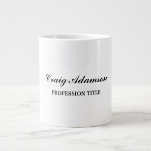 Classical Elegant Plain Simple Minimalist Giant Coffee Mug