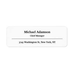 Classical Elegant Plain Simple Minimalist Label