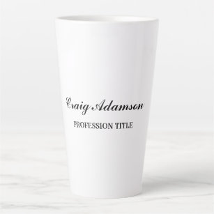 Classical Elegant Plain Simple Minimalist Latte Mug