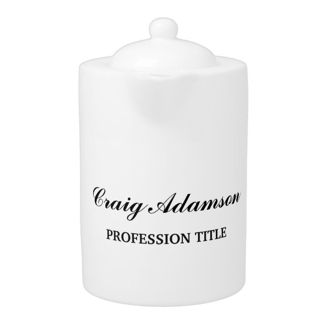 Classical Elegant Plain Simple Minimalist Teapot (Front)