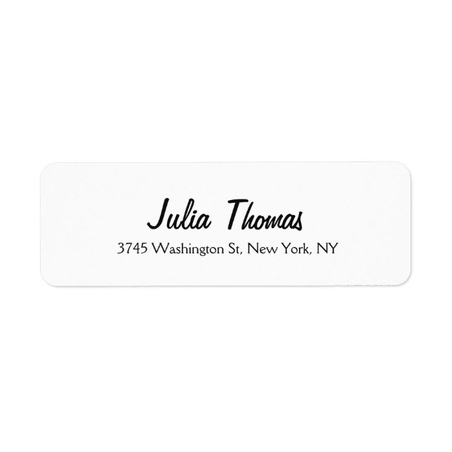 Classical Elegant Plain Simple Professional White Label (Front)