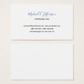 Classical Elegant Simple Calligraphy Profile Card (Front & Back)