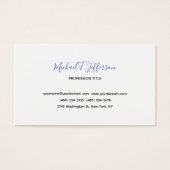 Classical Elegant Simple Calligraphy Profile Card (Front)