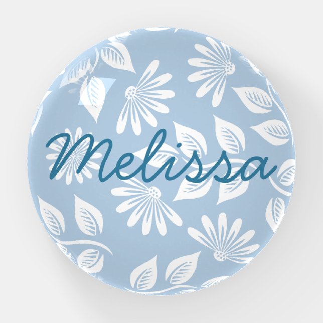 Classical Floral Pattern - Pick your color! - Paperweight (Front)