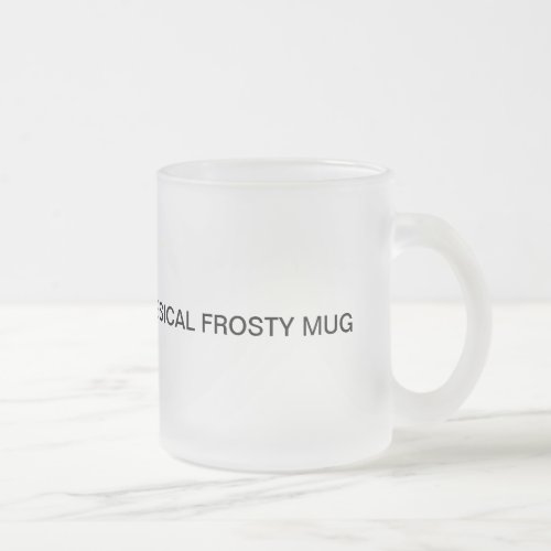 Classical frosty glass mug