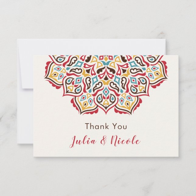 Classical Geometric Mandala Pattern Wedding (Front)