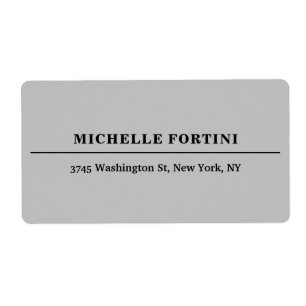 Classical Gray Minimalist Plain Label