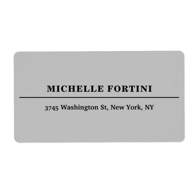 Classical Gray Minimalist Plain Label (Front)