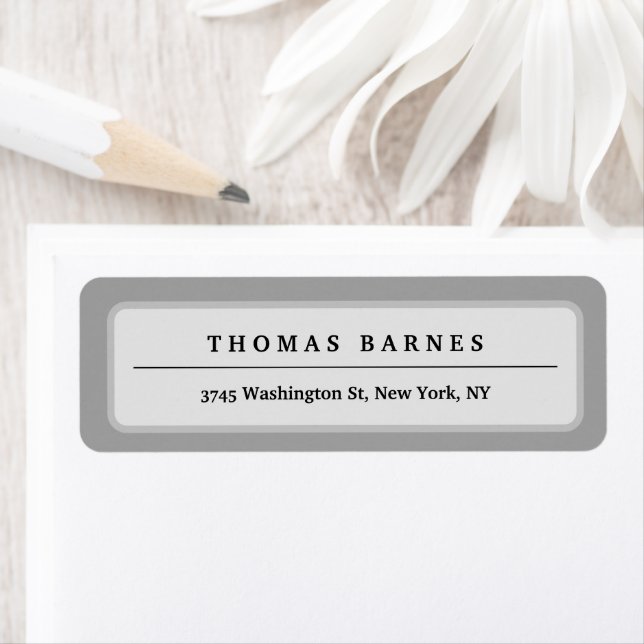 Classical Grey Minimalist Plain Elegant Label (Insitu)