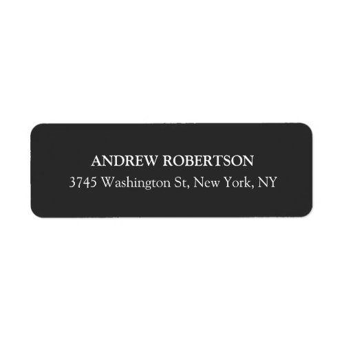 Classical Grey Plain Elegant Return Address Label