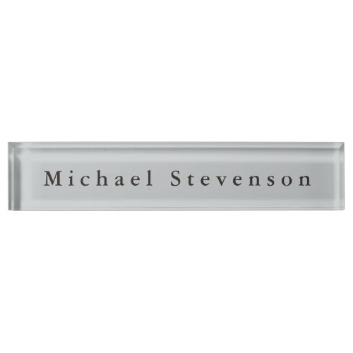 Classical Grey Unique Personal Business Nameplate