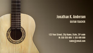 guitar lessons business cards zazzle