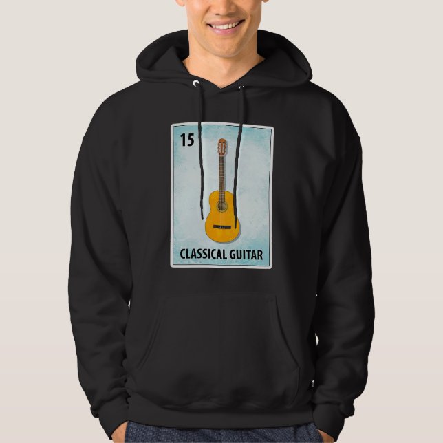 Classical Guitar Mexican Guitarist Cards Hoodie (Front)
