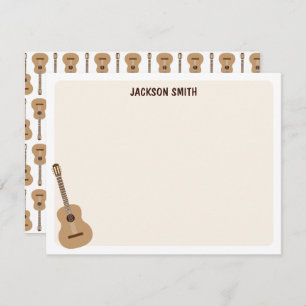 Classical Guitar Musical Note Card