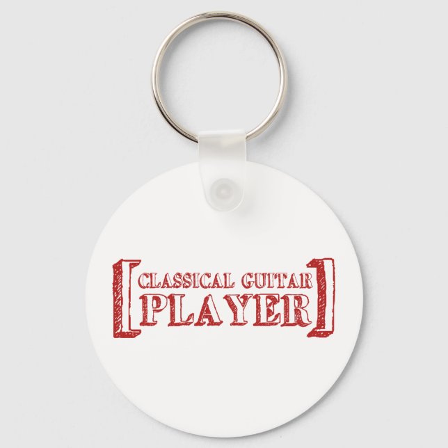 Classical Guitar Player Keychain (Front)