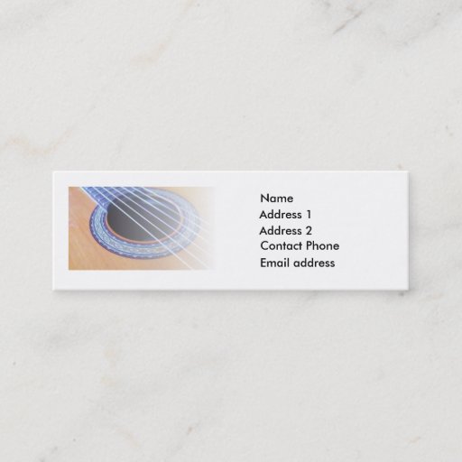 Customizable Classical Guitar Player Business Card Template