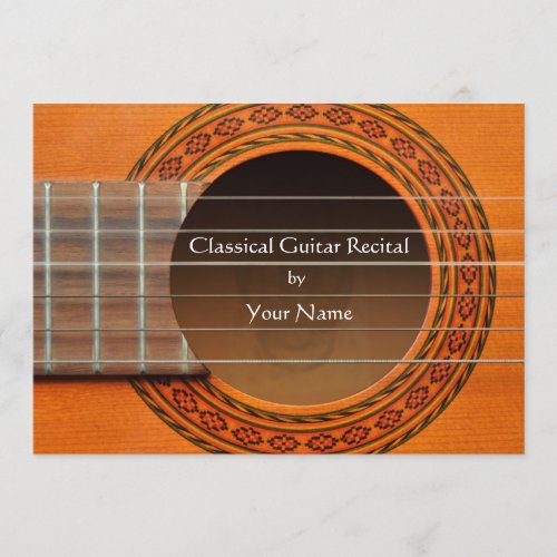 Classical Guitar Recital Invitation